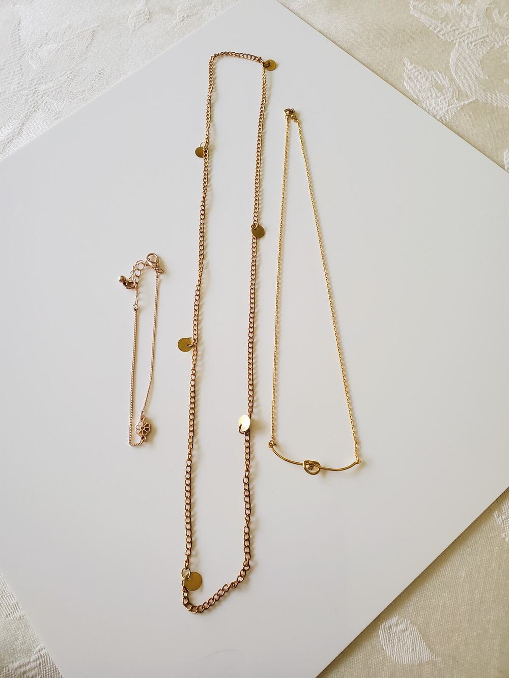 Vintage Lot of Gold Tone Necklaces and Bracelet
